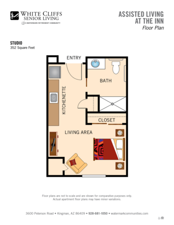 Floorplan of White Cliffs Senior Living, Assisted Living, Kingman, AZ 4