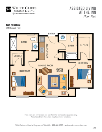 Floorplan of White Cliffs Senior Living, Assisted Living, Kingman, AZ 6