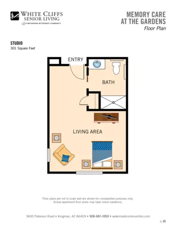 Floorplan of White Cliffs Senior Living, Assisted Living, Kingman, AZ 7