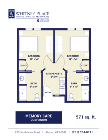 Floorplan of Whitney Place at Sharon, Assisted Living, Memory Care, Sharon, MA 6