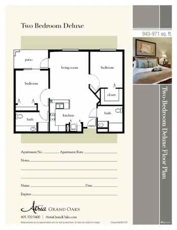 Floorplan of Atria Grand Oaks, Assisted Living, Thousand Oaks, CA 4
