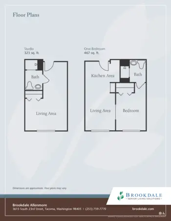 Floorplan of Brookdale Allenmore Al, Assisted Living, Tacoma, WA 1