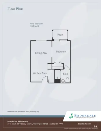 Floorplan of Brookdale Allenmore Al, Assisted Living, Tacoma, WA 2