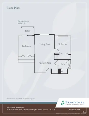 Floorplan of Brookdale Allenmore Al, Assisted Living, Tacoma, WA 3