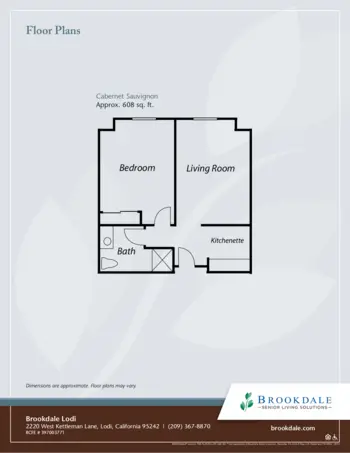 Floorplan of Brookdale Lodi, Assisted Living, Lodi, CA 2