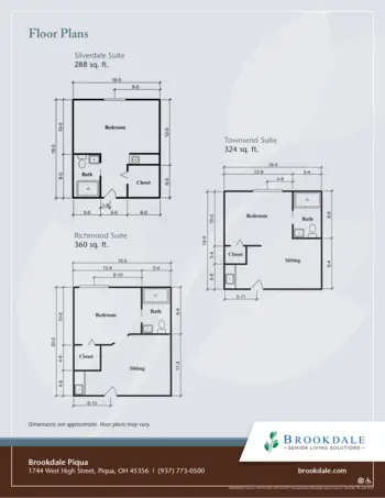 Floorplan of Brookdale Piqua, Assisted Living, Piqua, OH 1