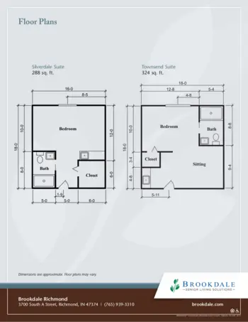 Floorplan of Brookdale Richmond, Assisted Living, Richmond, IN 1