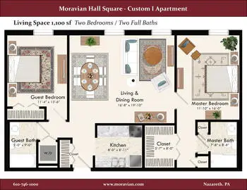 Floorplan of Moravian Hall Square, Assisted Living, Nursing Home, Independent Living, CCRC, Nazareth, PA 1