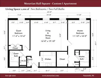 Floorplan of Moravian Hall Square, Assisted Living, Nursing Home, Independent Living, CCRC, Nazareth, PA 2