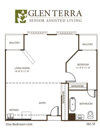 Floorplan of Glen Terra Assisted Living, Assisted Living, Glendale, CA 1