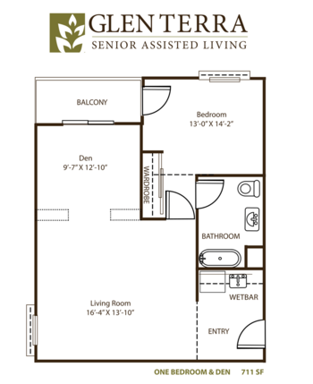 Floorplan of Glen Terra Assisted Living, Assisted Living, Glendale, CA 8