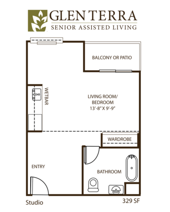 Floorplan of Glen Terra Assisted Living, Assisted Living, Glendale, CA 9