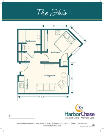 Floorplan of HarborChase of Vero Beach, Assisted Living, Vero Beach, FL 4