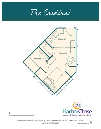 Floorplan of HarborChase of Vero Beach, Assisted Living, Vero Beach, FL 8
