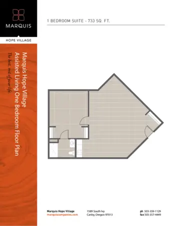 Floorplan of Marquis Hope Village, Assisted Living, Canby, OR 7