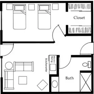 Floorplan of Mason Valley Residence, Assisted Living, Memory Care, Yerington, NV 1