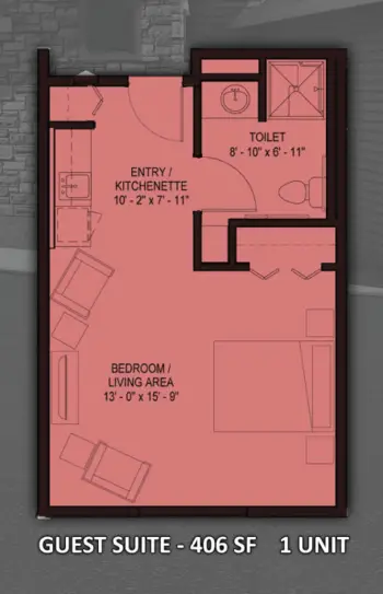 Floorplan of North Star Manor, Assisted Living, Warren, MN 1