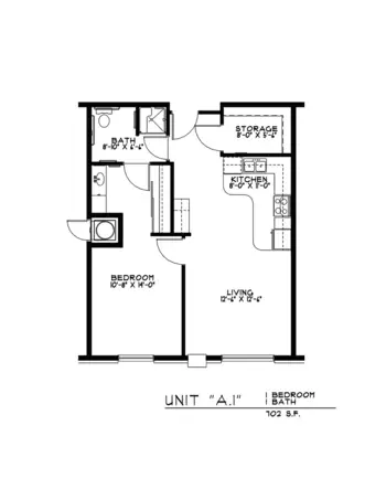 Floorplan of Rose of Dubuque, Assisted Living, Dubuque, IA 1