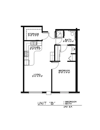Floorplan of Rose of Dubuque, Assisted Living, Dubuque, IA 3