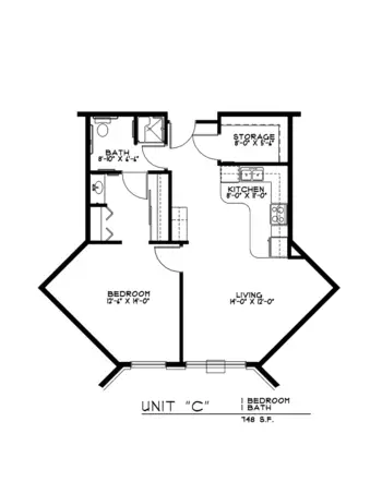 Floorplan of Rose of Dubuque, Assisted Living, Dubuque, IA 4