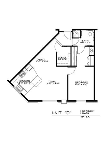 Floorplan of Rose of Dubuque, Assisted Living, Dubuque, IA 5