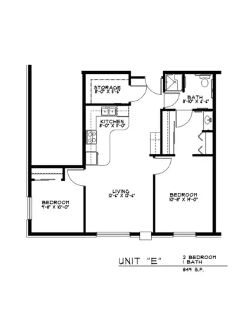 Floorplan of Rose of Dubuque, Assisted Living, Dubuque, IA 6