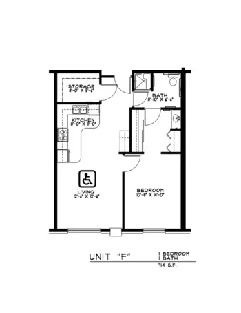 Floorplan of Rose of Dubuque, Assisted Living, Dubuque, IA 7