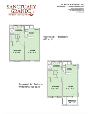Floorplan of Sanctuary Grande, Assisted Living, North Canton, OH 1
