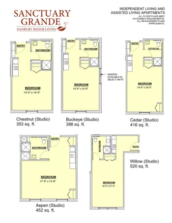 Floorplan of Sanctuary Grande, Assisted Living, North Canton, OH 6