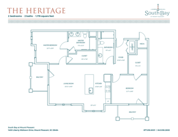 Floorplan of South Bath at Mount Pleasant, Assisted Living, Memory Care, Mount Pleasant, SC 5