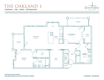 Floorplan of South Bath at Mount Pleasant, Assisted Living, Memory Care, Mount Pleasant, SC 10