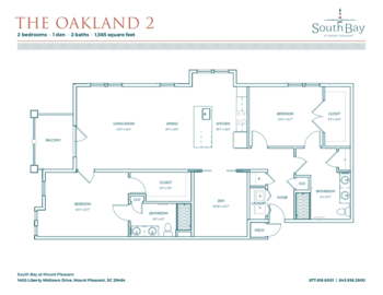 Floorplan of South Bath at Mount Pleasant, Assisted Living, Memory Care, Mount Pleasant, SC 11