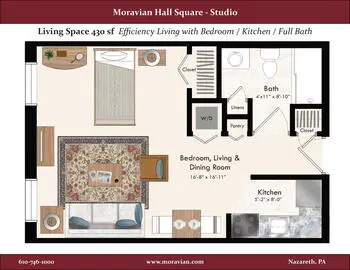 Floorplan of Moravian Hall Square, Assisted Living, Nursing Home, Independent Living, CCRC, Nazareth, PA 5