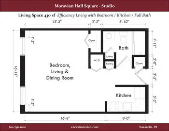 Floorplan of Moravian Hall Square, Assisted Living, Nursing Home, Independent Living, CCRC, Nazareth, PA 6