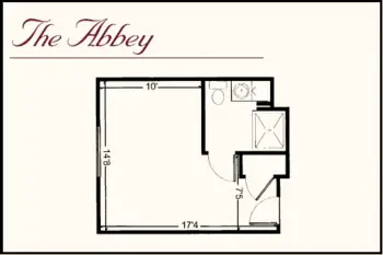 Floorplan of The Abbey at Westminster Plaza, Assisted Living, Houston, TX 1