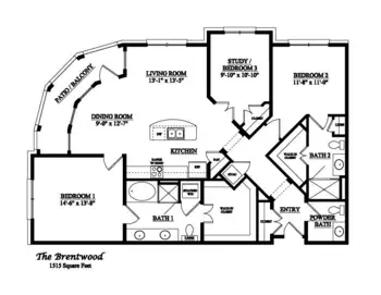 Floorplan of The Abbey at Westminster Plaza, Assisted Living, Houston, TX 3