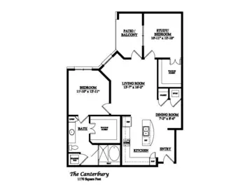Floorplan of The Abbey at Westminster Plaza, Assisted Living, Houston, TX 6