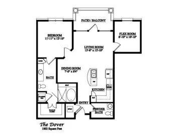 Floorplan of The Abbey at Westminster Plaza, Assisted Living, Houston, TX 8