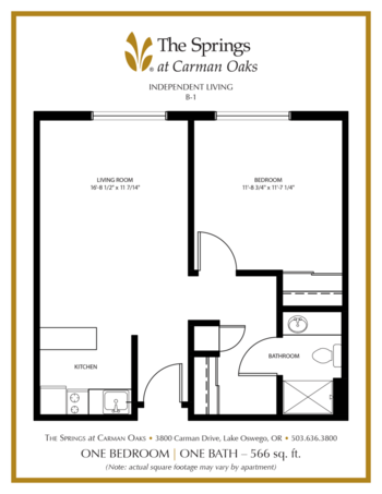 Floorplan of The Springs at Carman Oaks, Assisted Living, Lake Oswego, OR 5