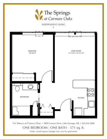 Floorplan of The Springs at Carman Oaks, Assisted Living, Lake Oswego, OR 15