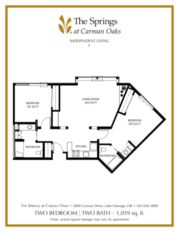Floorplan of The Springs at Carman Oaks, Assisted Living, Lake Oswego, OR 16