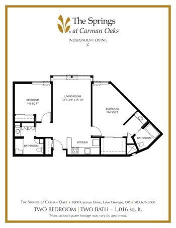 Floorplan of The Springs at Carman Oaks, Assisted Living, Lake Oswego, OR 17