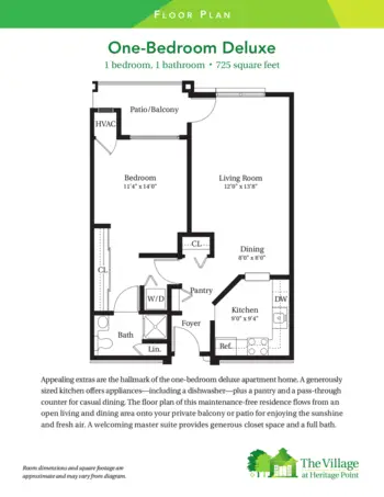Floorplan of The Village at Heritage Point, Assisted Living, Morgantown, WV 4
