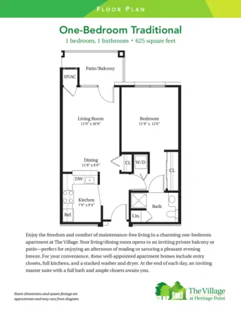 Floorplan of The Village at Heritage Point, Assisted Living, Morgantown, WV 5