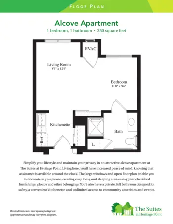 Floorplan of The Village at Heritage Point, Assisted Living, Morgantown, WV 7