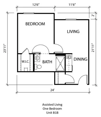 Floorplan of The Waterford at Plano, Assisted Living, Plano, TX 2