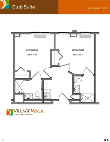 Floorplan of Village Walk, Assisted Living, Patchogue, NY 6