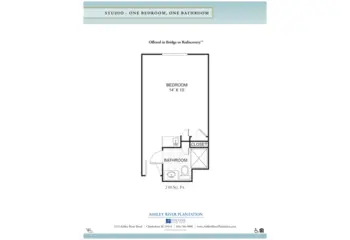 Floorplan of Ashley River Plantation, Assisted Living, Memory Care, Charleston, SC 2