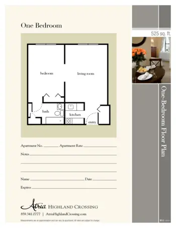 Floorplan of Atria Highland Crossing, Assisted Living, Ft Wright, KY 2