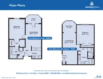 Floorplan of Barkley Place, Assisted Living, Fort Myers, FL 3